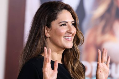 American actress and comedian D'Arcy Carden wearing a Cinq a Sept ensemble arrives at the Los Angeles Premiere Of Amazon Prime Video's 'Shotgun Wedding' held at the TCL Chinese Theatre IMAX on January 18, 2023 in Hollywood, Los Angeles,