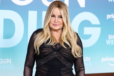 American actress Jennifer Coolidge arrives at the Los Angeles Premiere Of Amazon Prime Video's 'Shotgun Wedding' held at the TCL Chinese Theatre IMAX on January 18, 2023 in Hollywood, Los Angeles, California, United States. 
