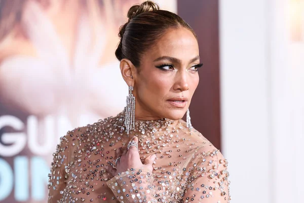 Stock image Jennifer Lopez (J.Lo) wearing a Valentino sheer dress arrives at the Los Angeles Premiere Of Amazon Prime Video's 'Shotgun Wedding' held at the TCL Chinese Theatre IMAX on January 18, 2023 in Hollywood, Los Angeles