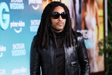 American singer-songwriter Lenny Kravitz arrives at the Los Angeles Premiere Of Amazon Prime Video's 'Shotgun Wedding' held at the TCL Chinese Theatre IMAX on January 18, 2023 in Hollywood, Los Angeles, California, United States. 