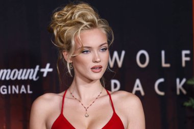 American actress and singer Chloe Rose Robertson arrives at the Los Angeles Premiere Of Paramount+'s 'Wolf Pack' Season 1 held at the Harmony Gold Theater on January 19, 2023 in Los Angeles, California, United States. 