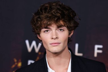 American actor Tyler Lawrence Gray arrives at the Los Angeles Premiere Of Paramount+'s 'Wolf Pack' Season 1 held at the Harmony Gold Theater on January 19, 2023 in Los Angeles, California, United States. 