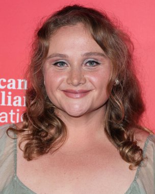 Australian actress Danielle Macdonald arrives at the GDay USA Arts Gala 2023 held at the Skirball Cultural Center on January 28, 2023 in Los Angeles, California, United States.