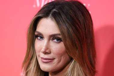 Australian singer-songwriter Delta Goodrem arrives at the GDay USA Arts Gala 2023 held at the Skirball Cultural Center on January 28, 2023 in Los Angeles, California, United States.