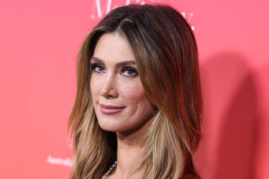 Australian singer-songwriter Delta Goodrem arrives at the GDay USA Arts Gala 2023 held at the Skirball Cultural Center on January 28, 2023 in Los Angeles, California, United States.