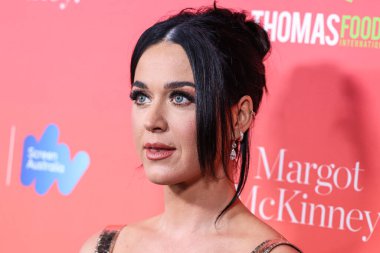 American singer-songwriter Katy Perry arrives at the GDay USA Arts Gala 2023 held at the Skirball Cultural Center on January 28, 2023 in Los Angeles, California, United States. 