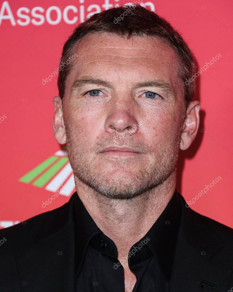 Australian actor Sam Worthington arrives at the G'Day USA Arts Gala