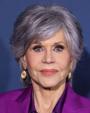 American actress Jane Fonda arrives at the Los Angeles Premiere Screening Of Paramount Pictures' '80 For Brady' held at the Regency Village Theatre on January 31, 2023 in Westwood, Los Angeles, California, United States.
