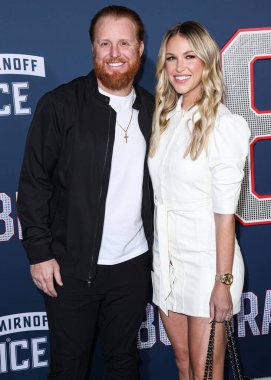 American professional baseball Justin Turner and wife Kourtney Pogue Turner arrive at the Los Angeles Premiere Screening Of Paramount Pictures' '80 For Brady' held at the Regency Village Theatre on January 31, 2023 in Westwood, LA, California, USA