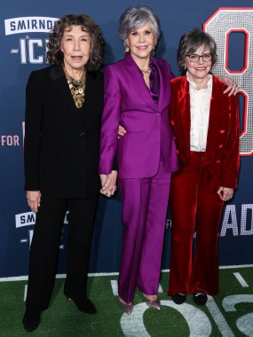 Lily Tomlin, Jane Fonda and Sally Field arrive at the Los Angeles Premiere Screening Of Paramount Pictures' '80 For Brady' held at the Regency Village Theatre on January 31, 2023 in Westwood, Los Angeles, California, United States.