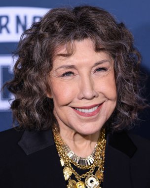 American actress Lily Tomlin arrives at the Los Angeles Premiere Screening Of Paramount Pictures' '80 For Brady' held at the Regency Village Theatre on January 31, 2023 in Westwood, Los Angeles, California, United States.