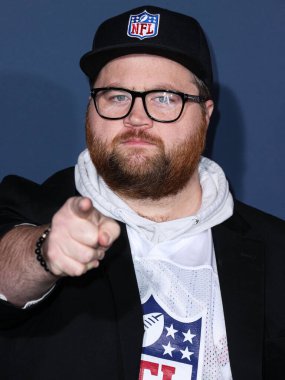 American actor and comedian Paul Walter Hauser arrives at the Los Angeles Premiere Screening Of Paramount Pictures' '80 For Brady' held at the Regency Village Theatre on January 31, 2023 in Westwood, Los Angeles, California, United States.