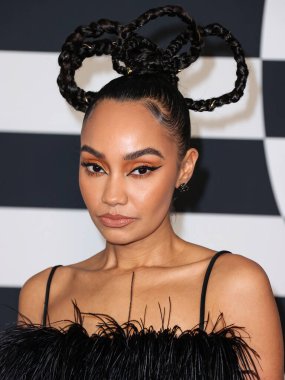 İngiliz şarkıcı, aktris ve söz yazarı Leigh-Anne Pinnock, 2 Şubat 2023 'te Hollywood Atletizm Kulübü' nde düzenlenen Warner Music Group Pre-Grammy Partisi 2023 'e geldi.. 