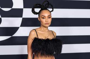 İngiliz şarkıcı, aktris ve söz yazarı Leigh-Anne Pinnock, 2 Şubat 2023 'te Hollywood Atletizm Kulübü' nde düzenlenen Warner Music Group Pre-Grammy Partisi 2023 'e geldi.. 