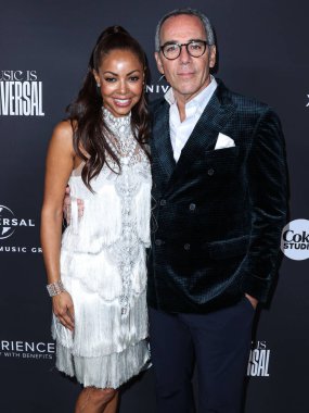 Angelina Lipman and Monte Lipman arrive at the Universal Music Group 2023 65th GRAMMY Awards After Party held at Milk Studios Los Angeles on February 5, 2023 in Los Angeles, California, United States. 