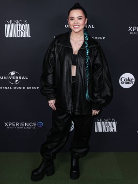 Canadian singer-songwriter Lauren Spencer-Smith arrives at the Universal Music Group 2023 65th GRAMMY Awards After Party held at Milk Studios Los Angeles on February 5, 2023 in Los Angeles, California, United States. 