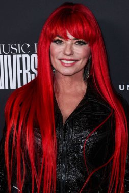 Kanadalı şarkıcı, söz yazarı ve aktris Shania Twain, 5 Şubat 2023 tarihinde Los Angeles, Kaliforniya, ABD 'de Milk Stüdyoları' nda düzenlenen Universal Music Group 2023 65.. 