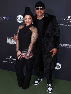 Simone Smith and LL Cool J arrive at the Universal Music Group 2023 65th GRAMMY Awards After Party held at Milk Studios Los Angeles on February 5, 2023 in Los Angeles, California, United States. 