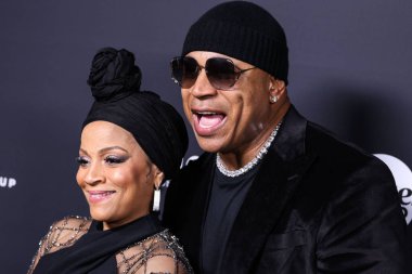Simone Smith and LL Cool J arrive at the Universal Music Group 2023 65th GRAMMY Awards After Party held at Milk Studios Los Angeles on February 5, 2023 in Los Angeles, California, United States. 