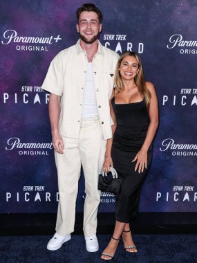 Harry Jowsey and Georgia Hassarati arrive at the Los Angeles Premiere Of Paramount+'s Original Series 'Star Trek: Picard' Third And Final Season held at the TCL Chinese Theatre IMAX on February 9, 2023 in Hollywood, Los Angeles, California