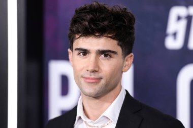 American actor Max Ehrich arrives at the Los Angeles Premiere Of Paramount+'s Original Series 'Star Trek: Picard' Third And Final Season held at the TCL Chinese Theatre IMAX on February 9, 2023 in Hollywood, Los Angeles, California, United States. 