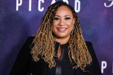 American actress Tracie Thoms arrives at the Los Angeles Premiere Of Paramount+'s Original Series 'Star Trek: Picard' Third And Final Season held at the TCL Chinese Theatre IMAX on February 9, 2023 in Hollywood, Los Angeles, California, United States