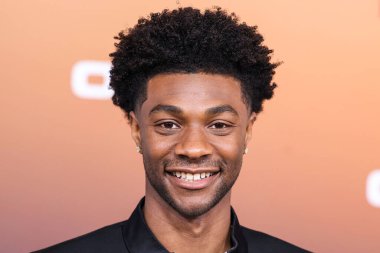 American actor Jonathan Daviss arrives at the Los Angeles Premiere Of Netflix's 'Outer Banks' Season 3 held at the Regency Village Theatre on February 16, 2023 in Westwood, Los Angeles, California, United States. 