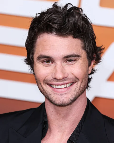 stock image American actor Chase Stokes arrives at the Los Angeles Premiere Of Netflix's 'Outer Banks' Season 3 held at the Regency Village Theatre on February 16, 2023 in Westwood, Los Angeles, California, United States. 