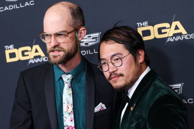Daniel Scheinert and Daniel Kwan arrive at the 75th Annual Directors Guild Of America (DGA) Awards held at The Beverly Hilton Hotel on February 18, 2023 in Beverly Hills, Los Angeles, California, United States.Age