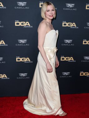 American actress Michelle Williams arrives at the 75th Annual Directors Guild Of America (DGA) Awards held at The Beverly Hilton Hotel on February 18, 2023 in Beverly Hills, Los Angeles, California, United States. 