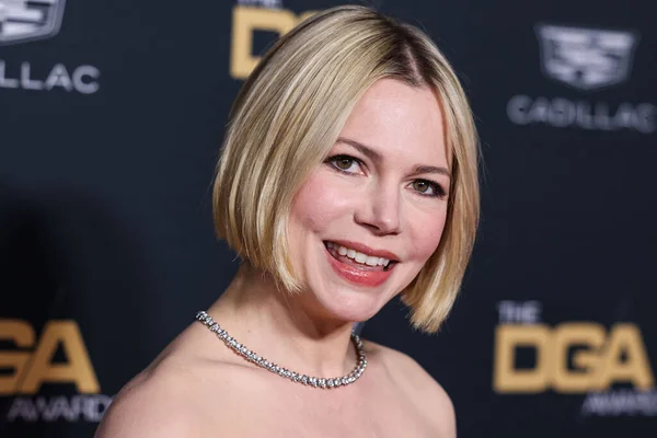 stock image American actress Michelle Williams arrives at the 75th Annual Directors Guild Of America (DGA) Awards held at The Beverly Hilton Hotel on February 18, 2023 in Beverly Hills, Los Angeles, California, United States. 