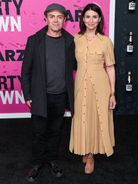 Joe Lo Truglio and Beth Dover arrive at the Los Angeles Premiere Of STARZ's 'Party Down' Season 3 held at the Regency Bruin Theatre on February 22, 2023 in Westwood, Los Angeles, California, United States.
