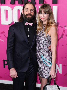 Martin Starr and Alex Gehring arrive at the Los Angeles Premiere Of STARZ's 'Party Down' Season 3 held at the Regency Bruin Theatre on February 22, 2023 in Westwood, Los Angeles, California, United States.