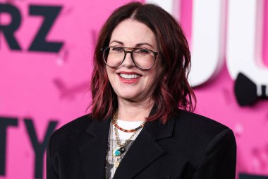 American actress Megan Mullally arrives at the Los Angeles Premiere Of STARZ's 'Party Down' Season 3 held at the Regency Bruin Theatre on February 22, 2023 in Westwood, Los Angeles, California, United States. 