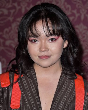 American actress Isabella Russo arrives at the Los Angeles Premiere Of Netflix's 'We Have A Ghost' held at the Netflix Tudum Theater on February 22, 2023 in Hollywood, Los Angeles, California, United States.