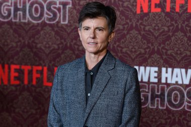 American comedian Tig Notaro arrives at the Los Angeles Premiere Of Netflix's 'We Have A Ghost' held at the Netflix Tudum Theater on February 22, 2023 in Hollywood, Los Angeles, California, United States.