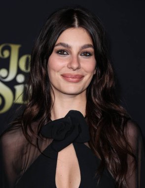 Argentine-American model and actress Camila Morrone arrives at the Los Angeles Premiere Of Amazon Prime Video's 'Daisy Jones & The Six' Season 1 held at the TCL Chinese Theatre IMAX on February 23, 2023 in Hollywood, Los Angeles, California