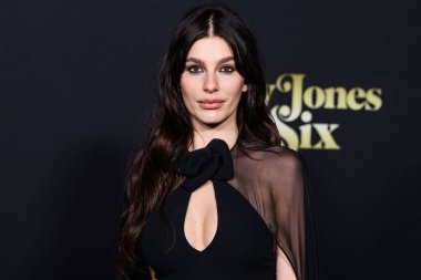 Argentine-American model and actress Camila Morrone arrives at the Los Angeles Premiere Of Amazon Prime Video's 'Daisy Jones & The Six' Season 1 held at the TCL Chinese Theatre IMAX on February 23, 2023 in Hollywood, Los Angeles, California