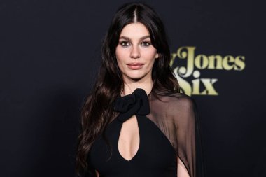 Argentine-American model and actress Camila Morrone arrives at the Los Angeles Premiere Of Amazon Prime Video's 'Daisy Jones & The Six' Season 1 held at the TCL Chinese Theatre IMAX on February 23, 2023 in Hollywood, Los Angeles, California