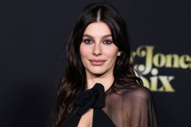 Argentine-American model and actress Camila Morrone arrives at the Los Angeles Premiere Of Amazon Prime Video's 'Daisy Jones & The Six' Season 1 held at the TCL Chinese Theatre IMAX on February 23, 2023 in Hollywood, Los Angeles, California
