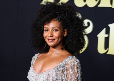 Brazilian actress Nabiyah Be wearing a PatBo dress arrives at the Los Angeles Premiere Of Amazon Prime Video's 'Daisy Jones & The Six' Season 1 held at the TCL Chinese Theatre IMAX on February 23, 2023 in Hollywood, Los Angeles, California