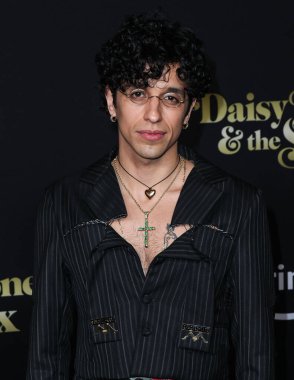Sebastian Chacon arrives at the Los Angeles Premiere Of Amazon Prime Video's 'Daisy Jones & The Six' Season 1 held at the TCL Chinese Theatre IMAX on February 23, 2023 in Hollywood, Los Angeles, California, United States. 