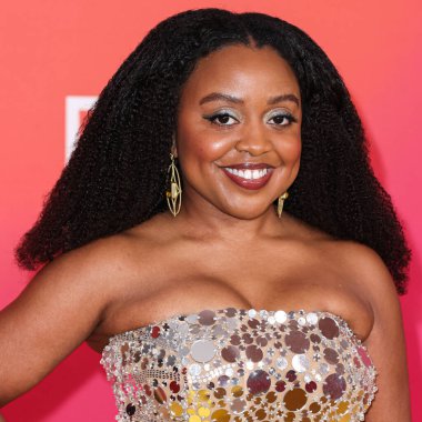 Quinta Brunson wearing Dundas arrives at the 54th Annual NAACP Image Awards held at the Pasadena Civic Auditorium on February 25, 2023 in Pasadena, Los Angeles, California, United States.