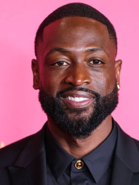 Dwyane Wade, recipient of the President's Award wearing Versace poses in the press room at the 54th Annual NAACP Image Awards held at the Pasadena Civic Auditorium on February 25, 2023 in Pasadena, Los Angeles, California, United States.