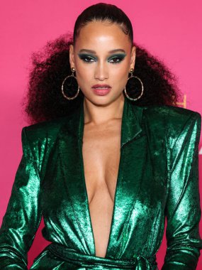 Elarica Johnson poses in the press room at the 54th Annual NAACP Image Awards held at the Pasadena Civic Auditorium on February 25, 2023 in Pasadena, Los Angeles, California, United States.