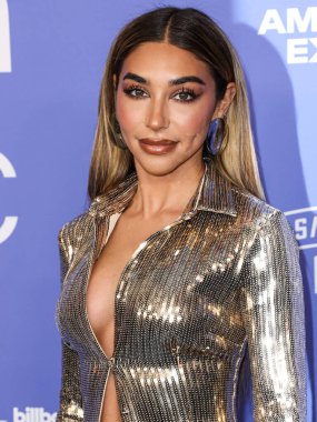 Chantel Jeffries wearing a LaQuan Smith look arrives at the 2023 Billboard Women In Music held at the YouTube Theater on March 1, 2023 in Inglewood, Los Angeles, California, United States.