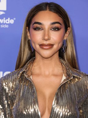 Chantel Jeffries wearing a LaQuan Smith look arrives at the 2023 Billboard Women In Music held at the YouTube Theater on March 1, 2023 in Inglewood, Los Angeles, California, United States.