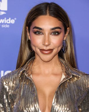 Chantel Jeffries wearing a LaQuan Smith look arrives at the 2023 Billboard Women In Music held at the YouTube Theater on March 1, 2023 in Inglewood, Los Angeles, California, United States.