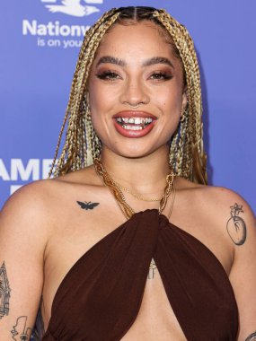 Kiana Led (Kiana Lede) arrives at the 2023 Billboard Women In Music held at the YouTube Theater on March 1, 2023 in Inglewood, Los Angeles, California, United States.
