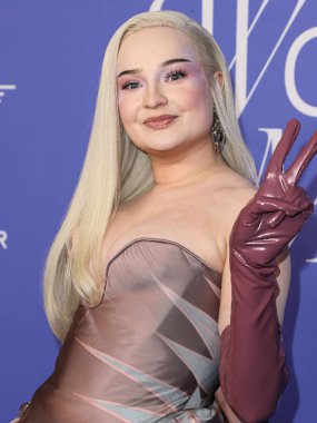 Kim Petras arrives at the 2023 Billboard Women In Music held at the YouTube Theater on March 1, 2023 in Inglewood, Los Angeles, California, United States.